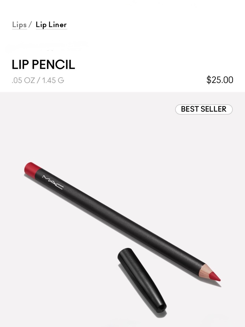 MAC Cosmetics Lip Pencil Lip Liner — Ruby Woo